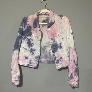 VIP tie dye denim jacket